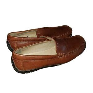 ecco  Driving Shoes Loafer Slip-on Leather  Mens  Size‎ 44 10-10.5 EXTRA WIDTH